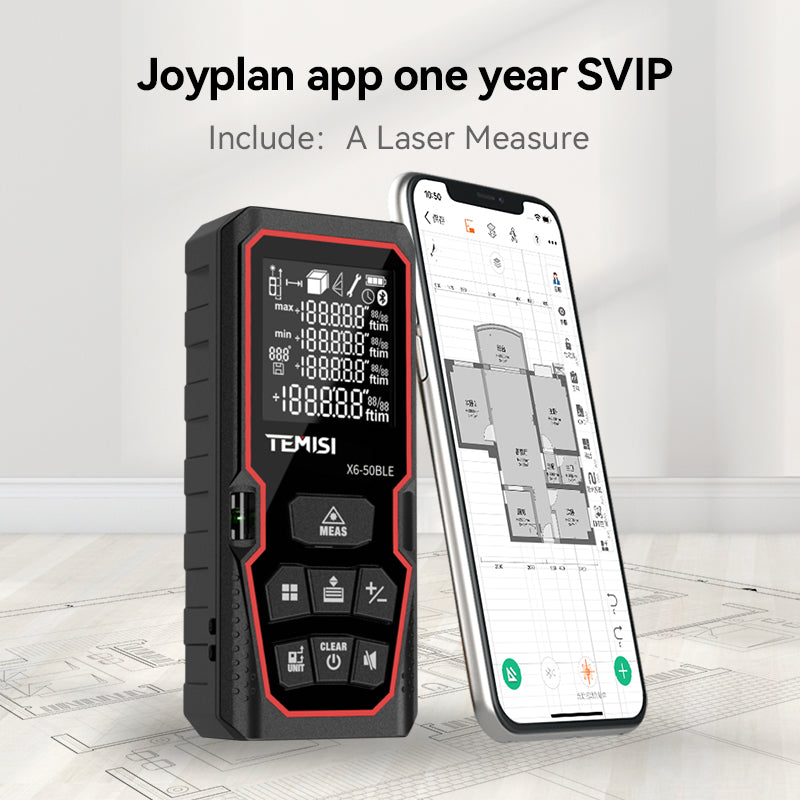 Joyplan APP Pro-VIP/year,High-precision laser measuring instrument with Bluetooth, create 3D floor plans