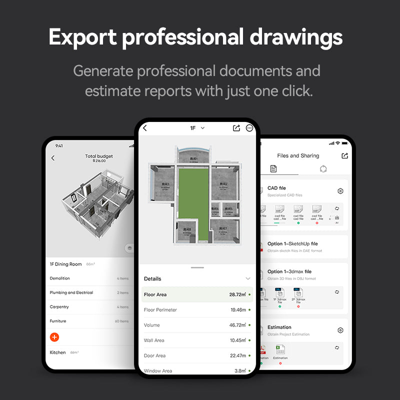 Joyplan APP Pro-VIP/year,High-precision laser measuring instrument with Bluetooth, create 3D floor plans